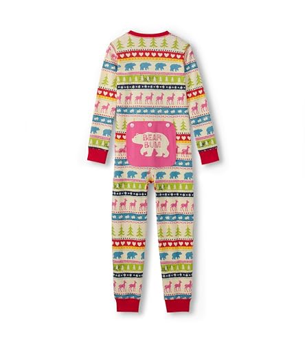 Little Blue House Unisex Kinder Family Union Suit Pyjamas Pyjamaset, Cremefarben Fair Isle, 14 Jahre von Little Blue House