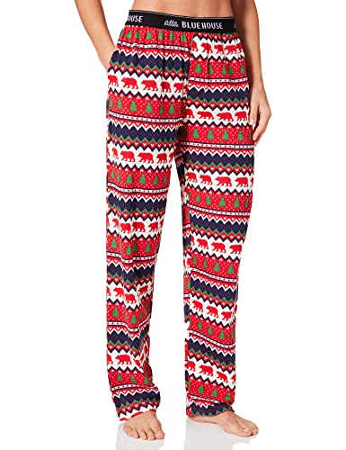 Little Blue House by Hatley Unisex Moose Family Pyjamas Pyjamaset, Herren Jersey Pyjama Hose-Navy Bear Fair Isle, S Regular von Little Blue House