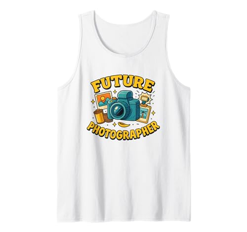 Zukünftiger Fotograf Kreative Kamera, Karriere, Fantasie für Kinder Tank Top von Little Camera Explorer Future Photographer Wear
