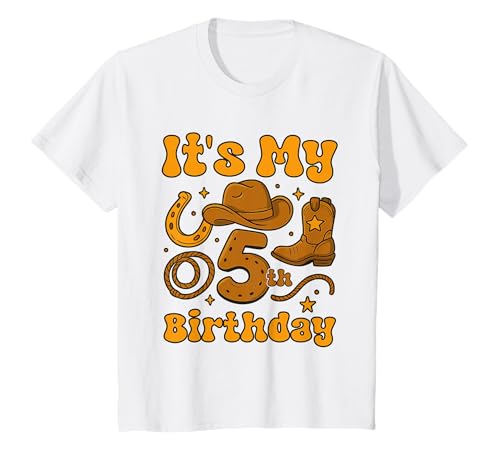 Cowboy 5. Geburtstag Kinder Western Rodeo 5 Jahre alt Cowboy T-Shirt Cowboy 5. Geburtstag Kinder Western Rodeo 5 Jahre alt Cowboy T-Shirt von Little Cowboy Birthday Rodeo Western Party Wear