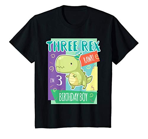 Kinder Dinosaurs Birthday Shirt, Rawr I'm Three T-Rex Birthday Gift T-Shirt Kinder Dinosaurs Birthday Shirt, Rawr I'm Three T-Rex Birthday Gift T-Shirt von Little Dinosaurs Birthday, Kids Birthday Gifts
