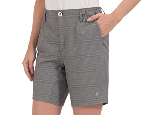 Little Donkey Andy Damen Leichte Schnelltrocknend Cargo Shorts Bermuda Stretch Kurze Hose für Wandern, Golf, Camping, Reisen Grau S von Little Donkey Andy