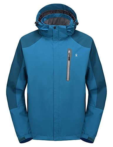 Little Donkey Andy Herren Outdoor Jacke mit Kapuze Patchwork Jacke für Wandern Reisen Sport Tintenblau/Dunkelblau M Little Donkey Andy Herren Outdoor Jacke mit Kapuze Patchwork Jacke für Wandern Reisen Sport Tintenblau/Dunkelblau M von Little Donkey Andy