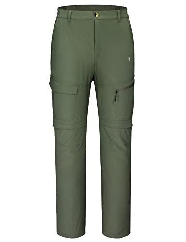 Little Donkey Andy Herren Outdoor Sport Zwei Abschnitt Hosen Bergsteigen Wandern Wandern Grün XXL von Little Donkey Andy