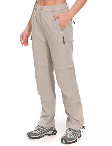 Little Donkey Andy Zip Off Wanderhose Damen Atmungsaktiv Schnell Stretch Trekkinghose Abnehmbar Outdoorhose Funktionshose Hellkhaki L von Little Donkey Andy