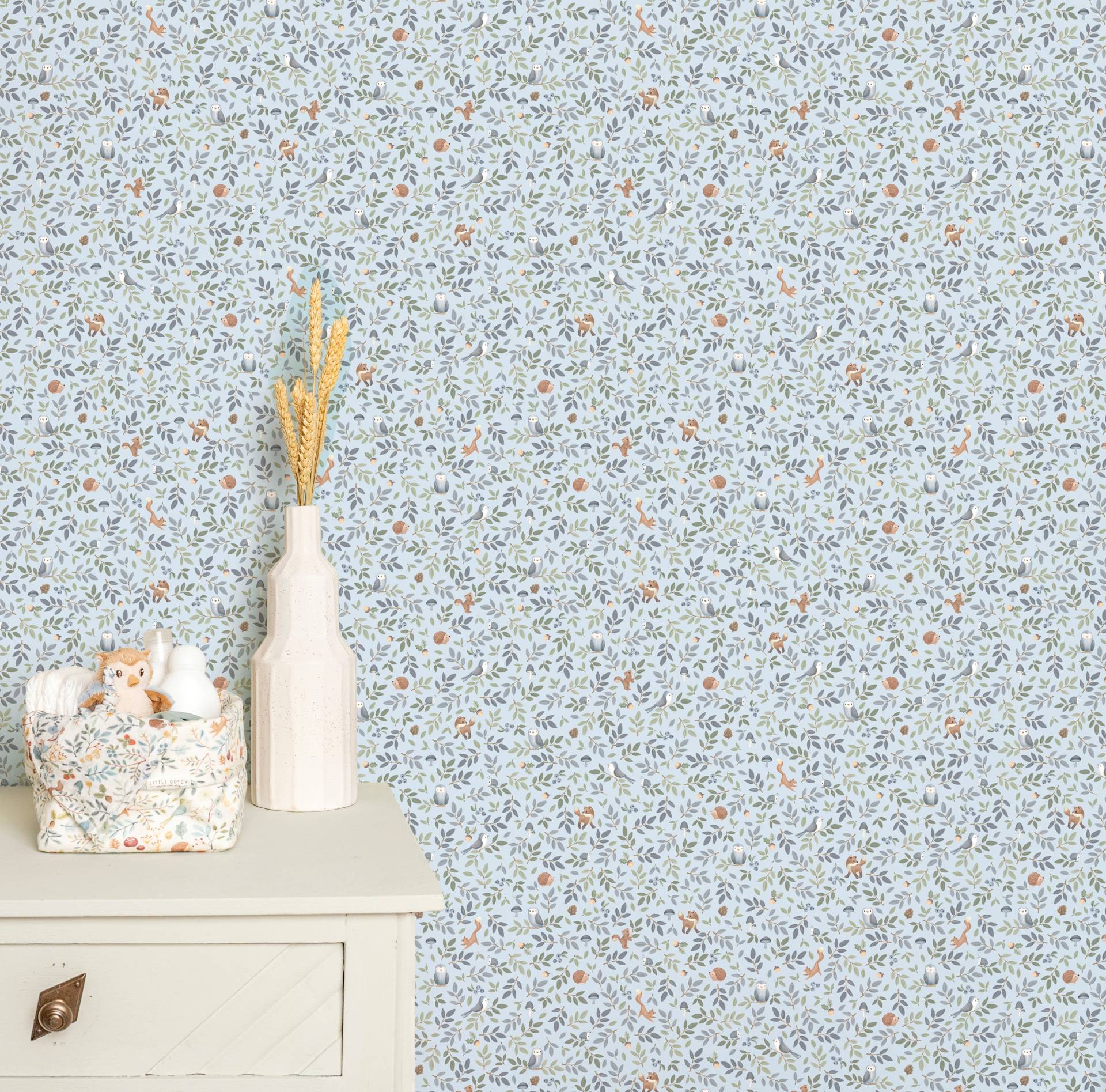 LITTLE DUTCH Fototapete "Forest Adventure" neutral glatt 10mx52cm (ca. 5m2) von Little Dutch