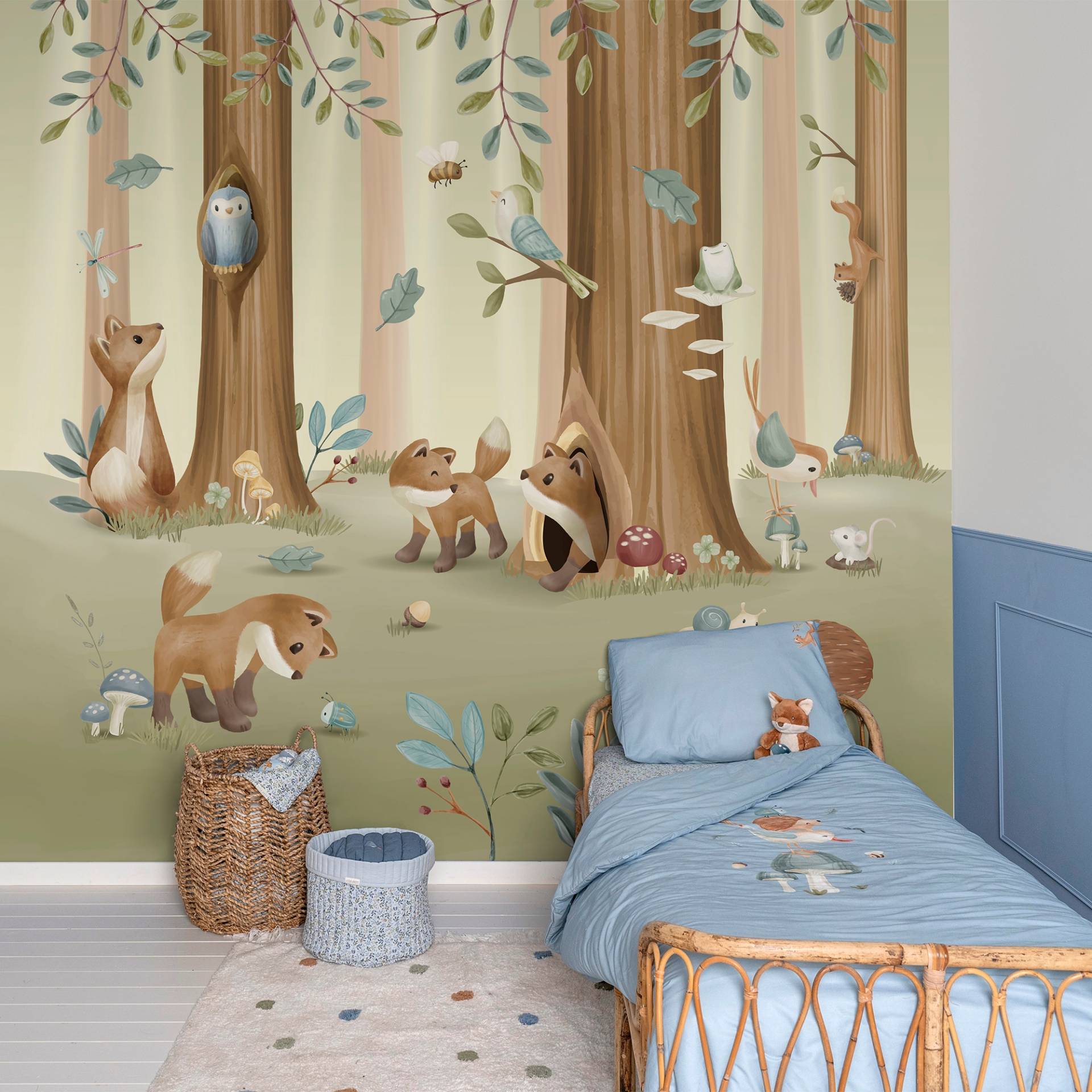LITTLE DUTCH Fototapete "Forest Friends" neutral glatt 280x300cm (LxB) ca. 8,4m2 von Little Dutch