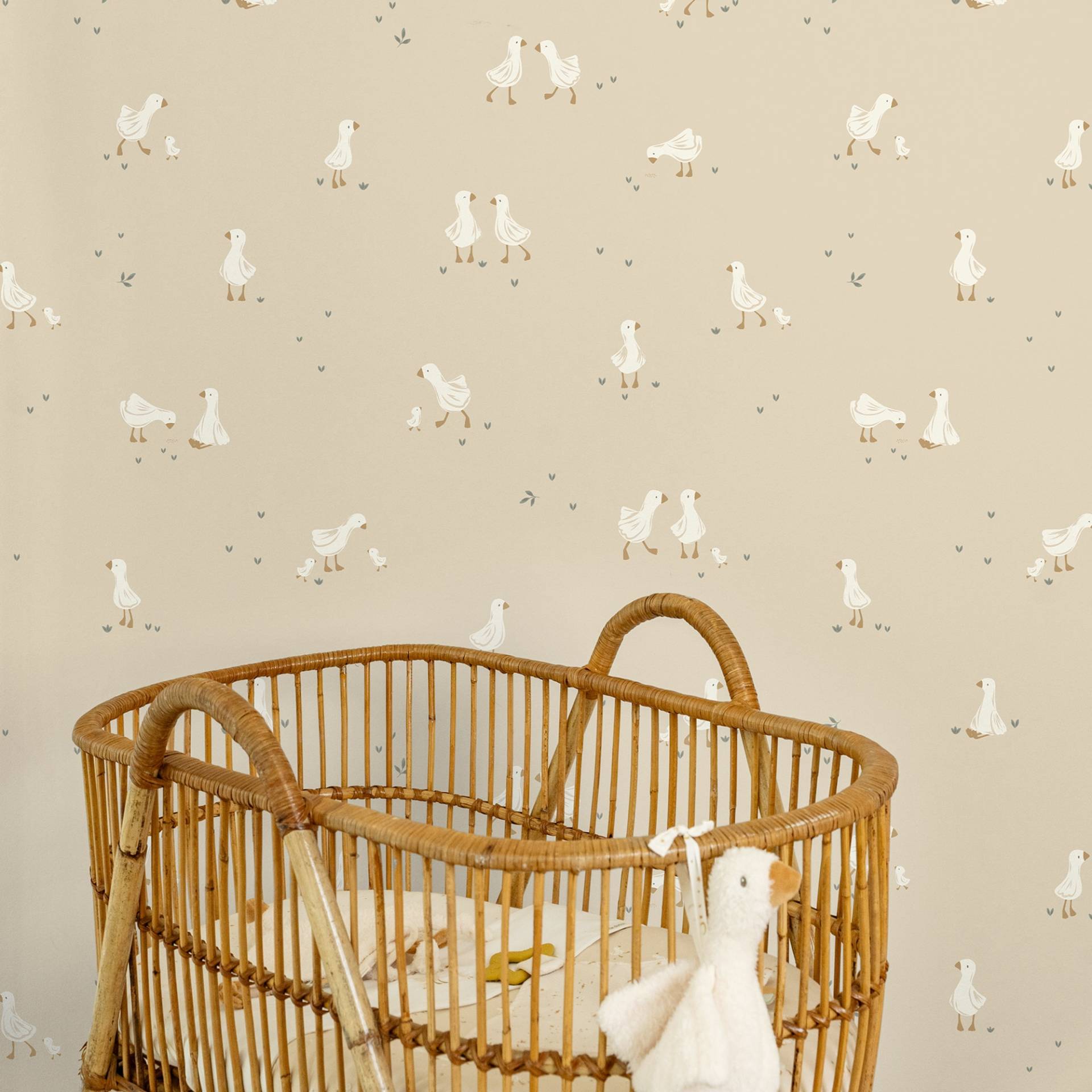 LITTLE DUTCH Vliestapete "Little Goose" animal print glatt Design Tapeten von Little Dutch