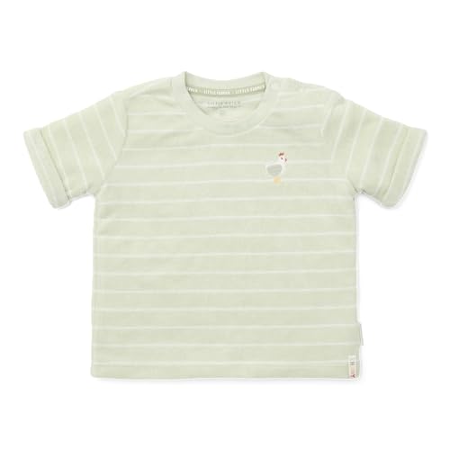 Little Dutch CL24021023 T-Shirt Frottee Farm Green Stripes- Little Farm grün (Gr. 104) von Little Dutch