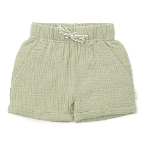 Little Dutch CL24023020 Kurze Hose/Shorts mit Taschen Musselin Grass Green - Little Farm grün (Gr. 86) von Little Dutch