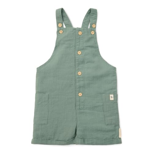 Little Dutch CL25024101 Latzhose kurz - Forest Friends grün (Gr. 80) von Little Dutch