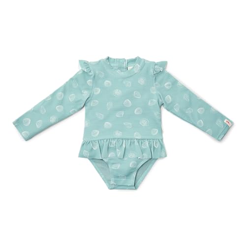 Little Dutch CL25038661 Badeanzug mit Volants/Rüschen Langarm - Ocean Treasures Surf Blue (Gr. 86/92) von Little Dutch