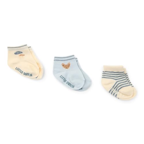 Little Dutch CL25229012 Babysocken 3er Set - Forest Friends blau (Gr. 62-74) von Little Dutch