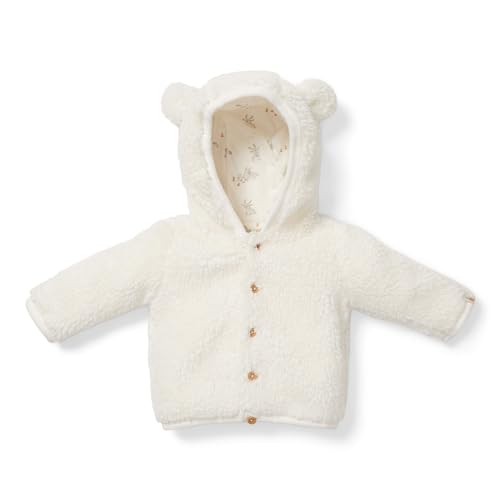 Little Dutch CL25893321 Teddyfleece Jacke mit Ohren weiß (Gr. 62) von Little Dutch