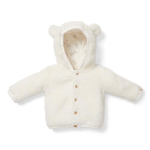 Little Dutch CL25893521 Teddyfleece Jacke mit Ohren weiß (Gr. 74) von Little Dutch