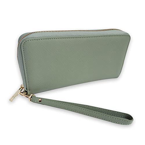 Little ELLA 2 in 1 Portemonnaie, Damen Geldbörse, herausnehmbares Portemonnaie, 18 Kartenfächer, Münzfach (Mint) von Little ELLA
