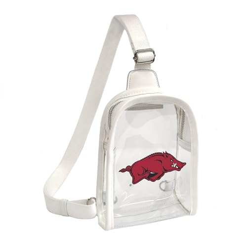 Littlearth Damen NCAA Clear Mini Sling Bag, Arkansas Razorbacks von Little Earth Productions