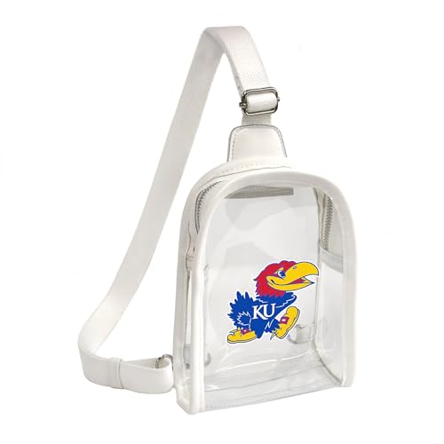 Littlearth Damen NCAA Clear Mini Sling Bag, Kansas Jayhawks von Little Earth Productions