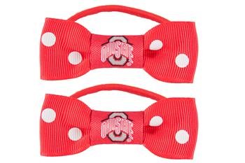 Littlearth NCAA Ohio State Buckeyes Schleifen-Zopfhalter-Set für Damen, Einheitsgröße, Teamfarbe von Little Earth Productions