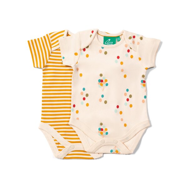 Little Green Radicals Baby Bodys 2er Pack – Kurzarm, GOTS, Fairtrade von Little Green Radicals