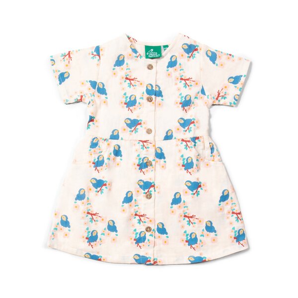 Little Green Radicals Kinder-Sommerkleid mit Knopfleiste – Fairtrade & GOTS-zertifiziert von Little Green Radicals