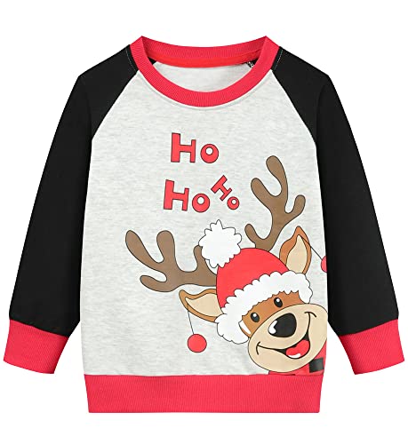 Little Hand Baby Jungen Pullover Sweatshirt Kinder Dick Warme Weihnachtspullover Weihnachtspullis Streetwear Oberbekleidung 110 von Little Hand
