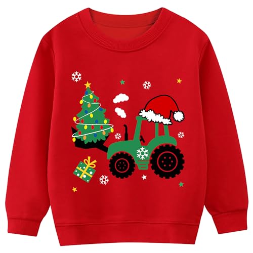 Little Hand Baby Jungen Pullover Sweatshirt Kinder Weihnachtspullover Weihnachtspullis Streetwear Oberbekleidung 116 von Little Hand