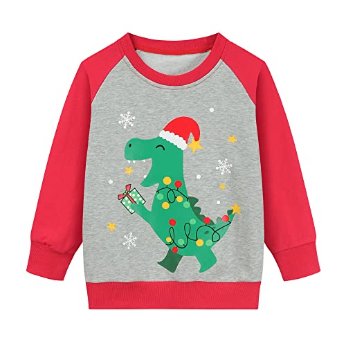 Little Hand Baby Jungen Pullover Sweatshirt Kinder Dick Warme Weihnachtspullover Weihnachtspullis Streetwear Oberbekleidung 92 von Little Hand