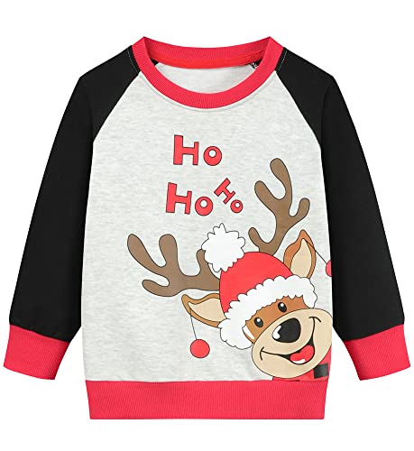 Little Hand Baby Jungen Pullover Sweatshirt Kinder Dick Warme Weihnachtspullover Weihnachtspullis Streetwear Oberbekleidung 92 von Little Hand