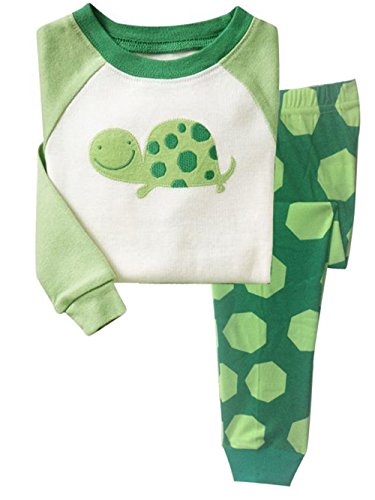 Little Hand Baby-Jungen Schlafanzug Kinder Nachtwäsche Langarm Zweiteilige Tier Pyjama Baumwolle Weihnachten Babykleidung, 110 von Little Hand