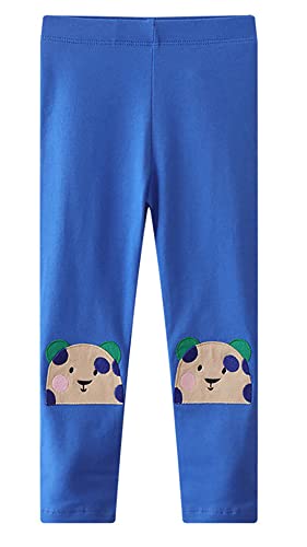 Little Hand Baby Mädchen Fille Enfant Collant Doublés de Molleton Pantalon Legging, Bleu 110, 4-5 ans von Little Hand