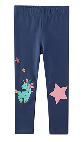 Little Hand Baby Mädchen Fille Enfant Collant Doublés de Molleton Pantalon Legging, Bleu caché 1, 5-6 ans von Little Hand