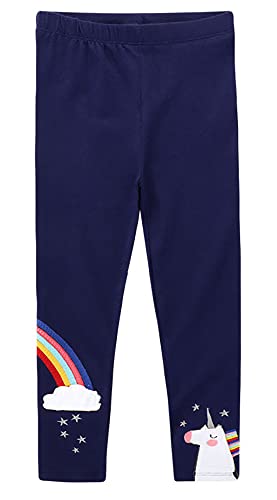 Little Hand Baby Mädchen Fille Enfant Collant Doublés de Molleton Pantalon Legging, Bleu caché 2, 4-5 ans von Little Hand