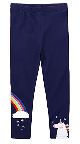 Little Hand Baby Mädchen Fille Enfant Collant Doublés de Molleton Pantalon Legging, Bleu caché 2, 6-7 ans von Little Hand