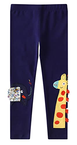 Little Hand Baby Mädchen Fille Leggings Enfant Collant Doublés de Molleton Pantalon Legging, Bleu foncé 1, von Little Hand