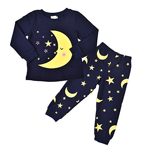 Little Hand Jungen Pajama Set, A-Navy Blau Star Mond, 98 EU von Little Hand