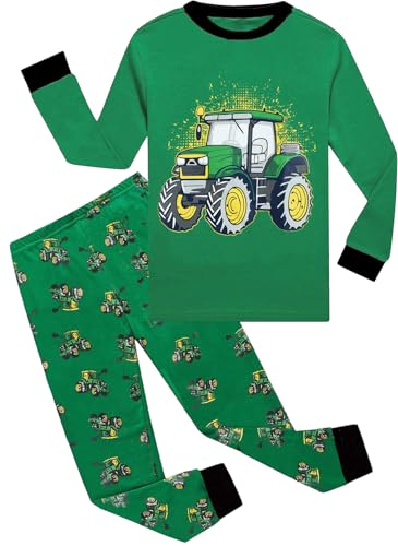 Little Hand Jungen Schlafanzug Langarm Herbst Winter Kinder Geländefahrzeug Schlafanzug 98 von Little Hand