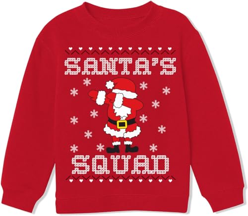 Little Hand Jungen Sweatshirt Weihnachtsdinosaurier Pullover Kinder Warme Weihnachtspullover Weihnachtsmann Oberbekleidung 122 von Little Hand