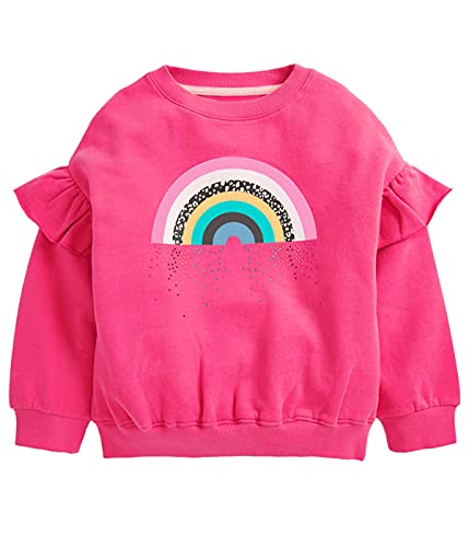 Little Hand Kleidung für Mädchen - Mädchen Sweatshirt Kinder Baumwolle Regenbogen Langarm Pullover (Regenbogen, 92) von Little Hand