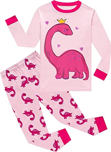 Little Hand Mädchen Ensemble de Longues à imprimé Dessin animé Pour Filles Pyjama-Sets, Dinosaure 1, 3-4 ans von Little Hand