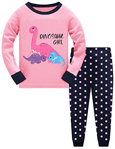 Little Hand Mädchen Ensemble de Longues à imprimé Dessin animé Pour Filles Pyjama-Sets, Dinosaure 4, 1-2 ans von Little Hand