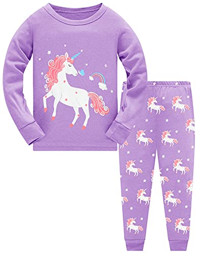 Little Hand Mädchen Ensemble de Longues à imprimé Dessin animé Pour Filles Pyjama-Sets, Licorne 5, 1-2 ans von Little Hand