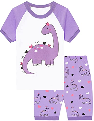 Little Hand Mädchen Schlafanzug Kurz Girls Pyjamas Shorts Kinder Sommer Schlafanzug Sets 98 von Little Hand