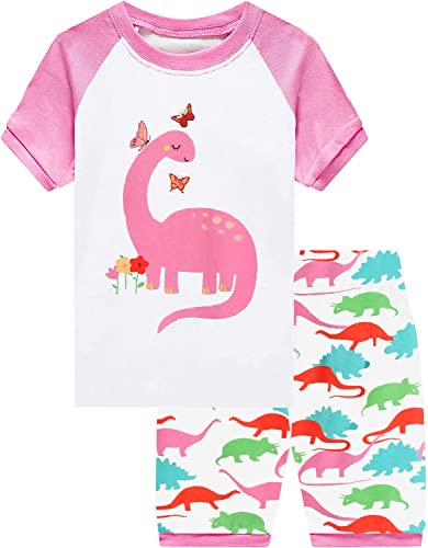 Little Hand Mädchen Schlafanzug Kurz Girls Pyjamas Shorts Kinder Sommer Schlafanzug Sets 98 von Little Hand