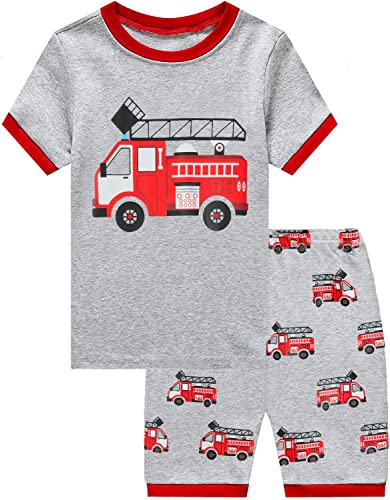 Little Hand Schlafanzug Junge Kurz Bagger Pyjamas Zweiteiliger Baumwolle Kinder Sommer Kurze Dinosaurier Traktor Schlafanzug 92 98 104 110 116 122 von Little Hand