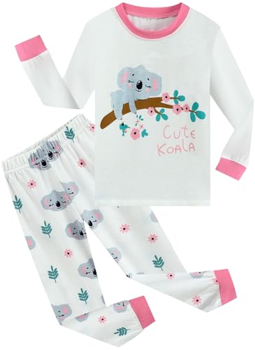 Little Hand Schlafanzug Mädchen Lang Prinzessin Kinder Zweiteiliger Baumwolle Ärmel Nachtwäsche T-Shirt und Hose 92 von Little Hand