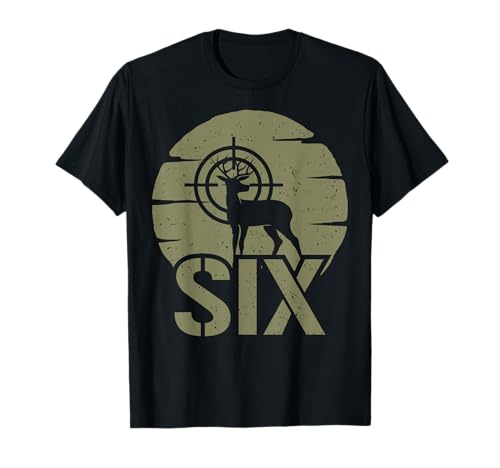 Hirschjagd 6. Geburtstag Junge Mädchen 6 Jahre alt Jäger Buck T-Shirt Hirschjagd 6. Geburtstag Junge Mädchen 6 Jahre alt Jäger Buck T-Shirt von Little Hunter Kids Outdoor Birthday Party Outfit