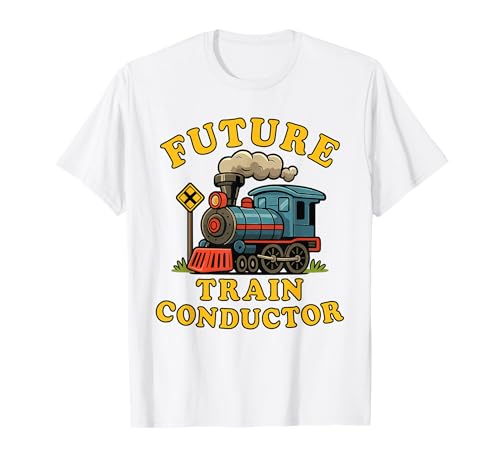 Future Train Dirigent Little Train Lover Kids Railway Dream T-Shirt Future Train Dirigent Little Train Lover Kids Railway Dream T-Shirt von Little Locomotive Rider Future Train Conductor Tee