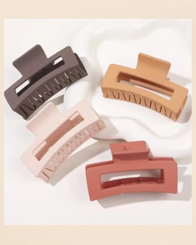 Große Haarklammern, Schmetterlings-Haarklammern für Frauen – Haarklammern für langes Haar (4 Stück warme Farben) von Little Loom Big Dreams