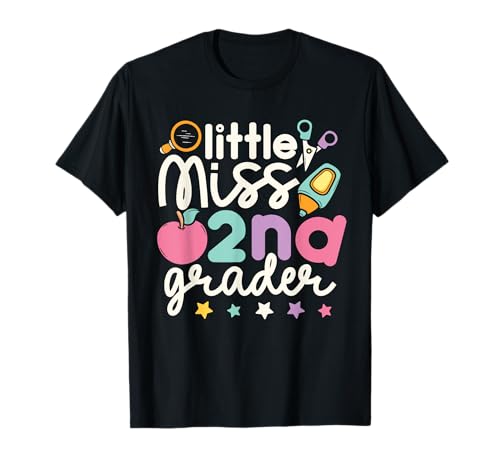 Little Miss, 2. Klasse, erster Tag der zweiten Klasse, süße Mädchen T-Shirt Little Miss, 2. Klasse, erster Tag der zweiten Klasse, süße Mädchen T-Shirt von Little Miss 2nd Grader Back To School Tees